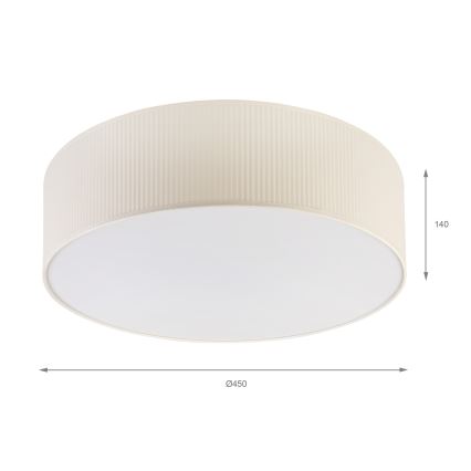 Plafonnier SIRJA PLISADO 4xE27/15W/230V Ø 45 cm couleur crème