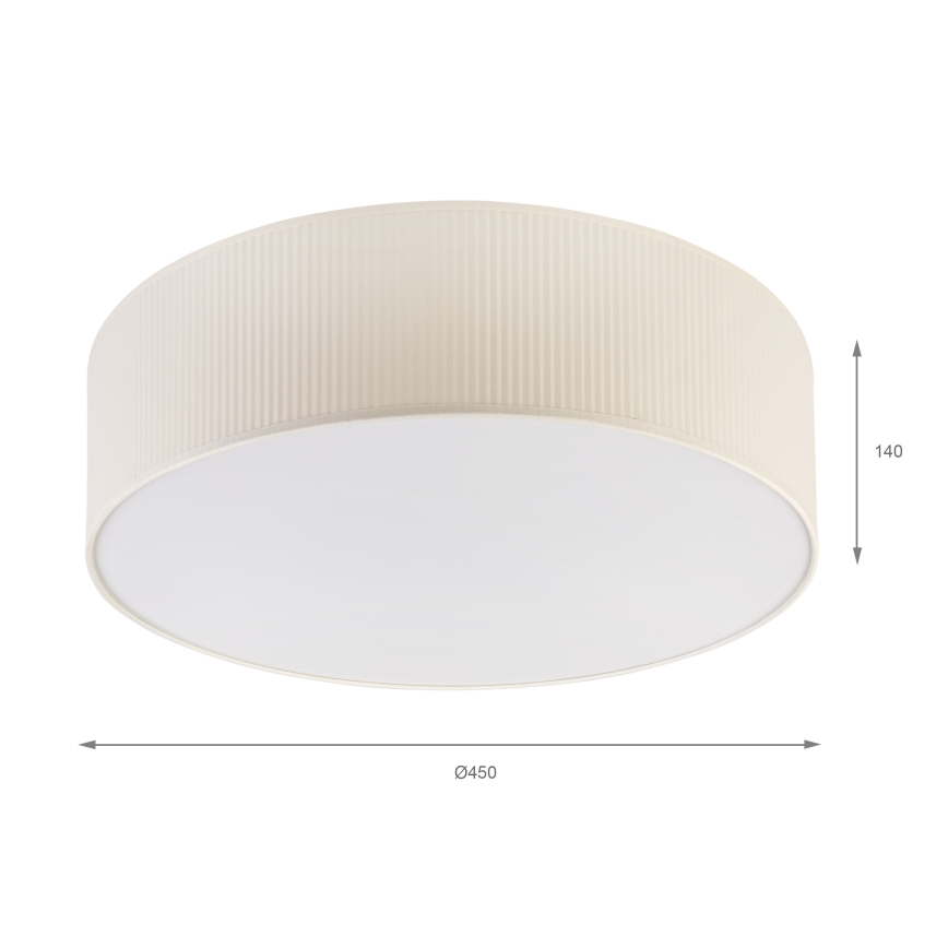 Plafonnier SIRJA PLISADO 4xE27/15W/230V Ø 45 cm couleur crème