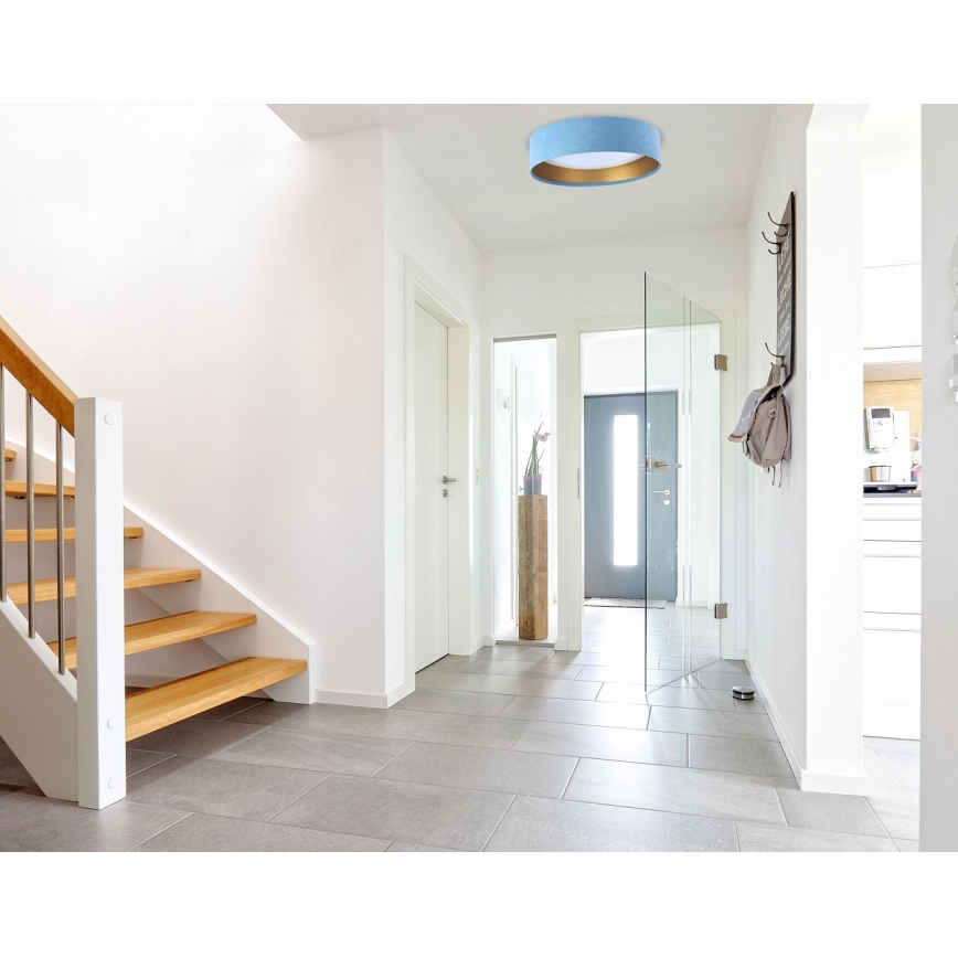 Plafonnier à intensité variable SMART GALAXY LED/36W/230V d. 55 cm 2700-6500K Wi-Fi Tuya bleu/doré + télécommande