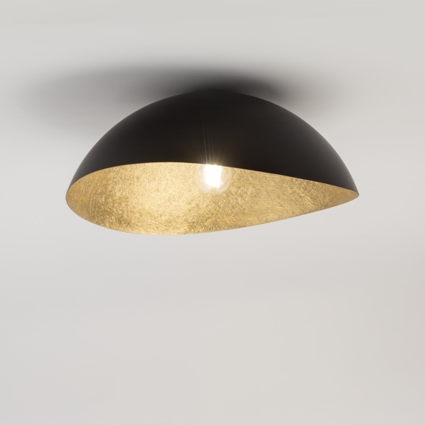 Plafonnier SOLARIS 1xE27/60W/230V d. 48 cm noir/doré