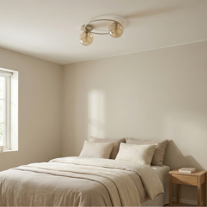Plafonnier SOPRA 2xE14/10W/230V beige/beige fumé