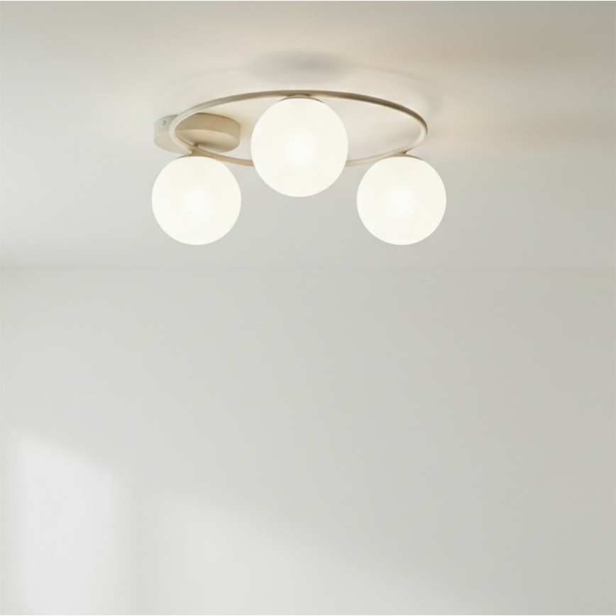 Plafonnier SOPRA 3xE14/10W/230V beige/blanc