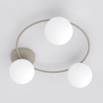 Plafonnier SOPRA 3xE14/10W/230V beige/blanc