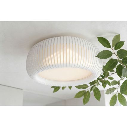 Plafonnier STRIPES 2xE27/40W/230V Ø 55 cm blanc/crème