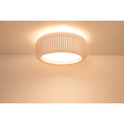 Plafonnier STRIPES 2xE27/40W/230V Ø 55 cm crème/blanc
