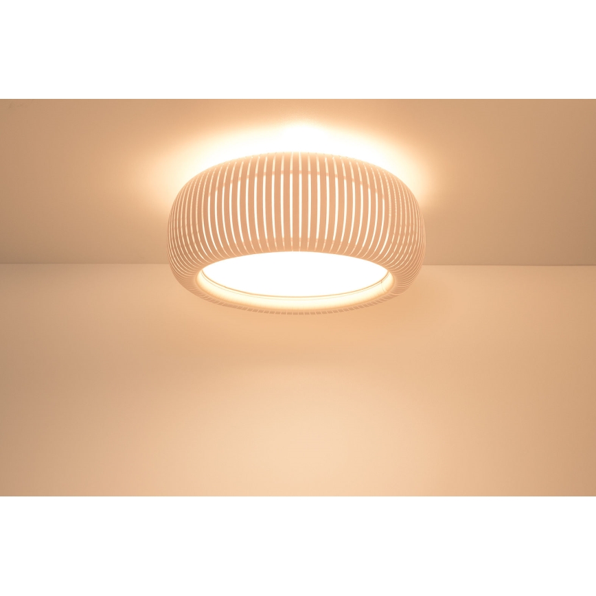 Plafonnier STRIPES 2xE27/40W/230V Ø 55 cm crème/blanc