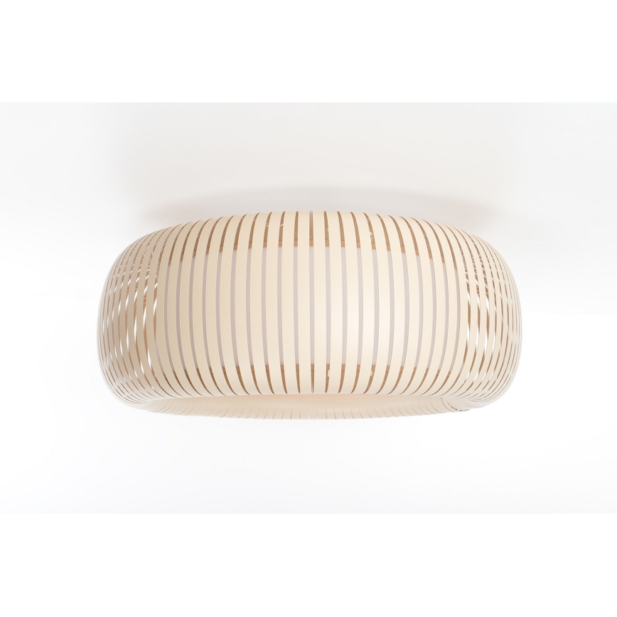 Plafonnier STRIPES 2xE27/40W/230V Ø 55 cm crème/blanc
