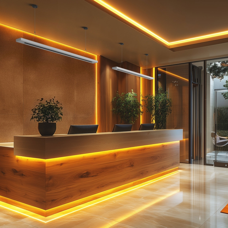 Luminaire plafonnier/suspension PLANK LED/20/30/40W/230V 2700/4000/6000K IRC 90 blanc