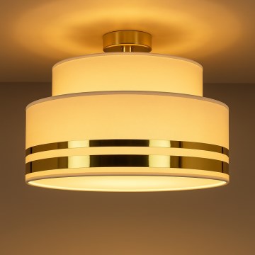 Plafonnier TAMI 1xE27/60W/230V d. 40 cm beige/doré