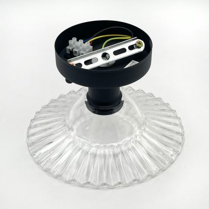 Plafonnier TRISH 1xE27/15W/230V noir/transparent