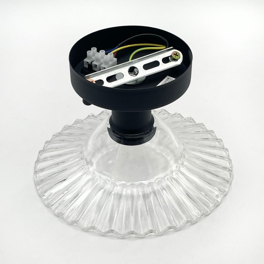 Plafonnier TRISH 1xE27/15W/230V noir/transparent