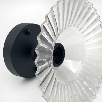 Plafonnier TRISH 1xE27/15W/230V noir/transparent