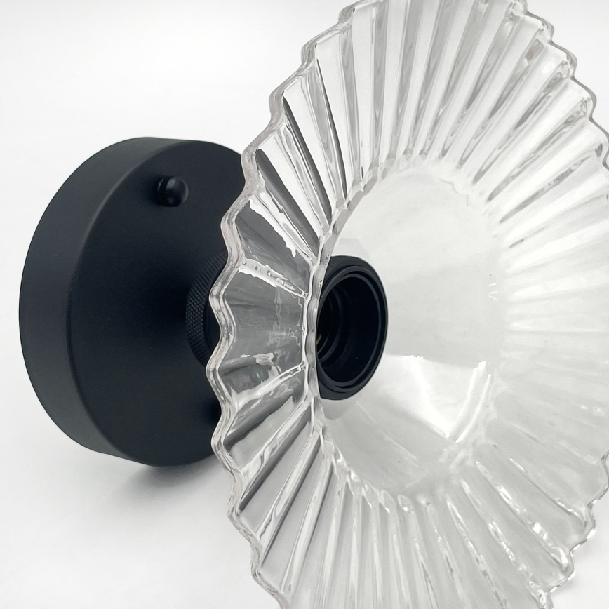 Plafonnier TRISH 1xE27/15W/230V noir/transparent