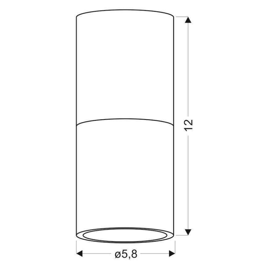 Plafonnier TUBA 1xGU10/50W/230V noir