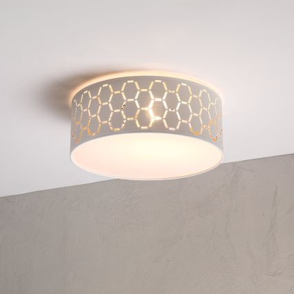 Plafonnier ULLE 1xE27/15W/230V Ø 35 cm blanc