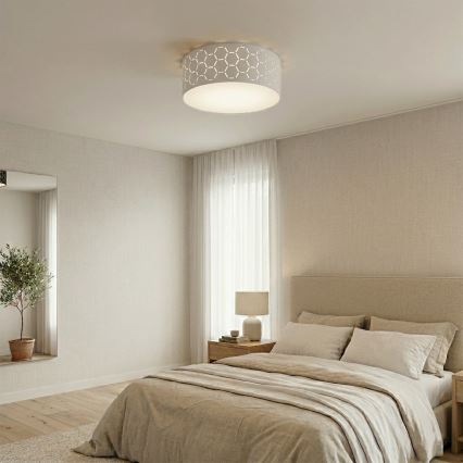 Plafonnier ULLE 1xE27/15W/230V Ø 35 cm blanc