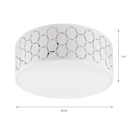Plafonnier ULLE 1xE27/15W/230V Ø 35 cm blanc