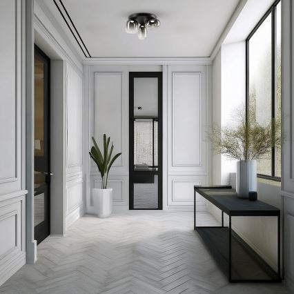 Plafonnier VASO LED/12W/230V d. 42 cm noir/fumé