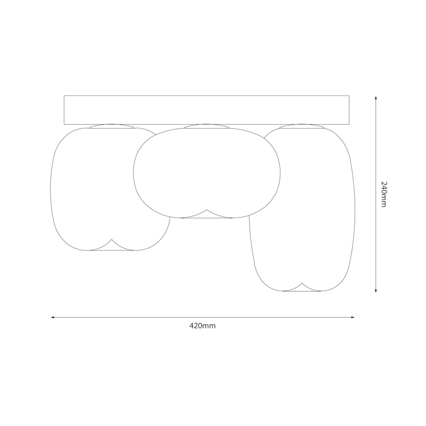 Plafonnier VASO LED/12W/230V d. 42 cm noir/fumé