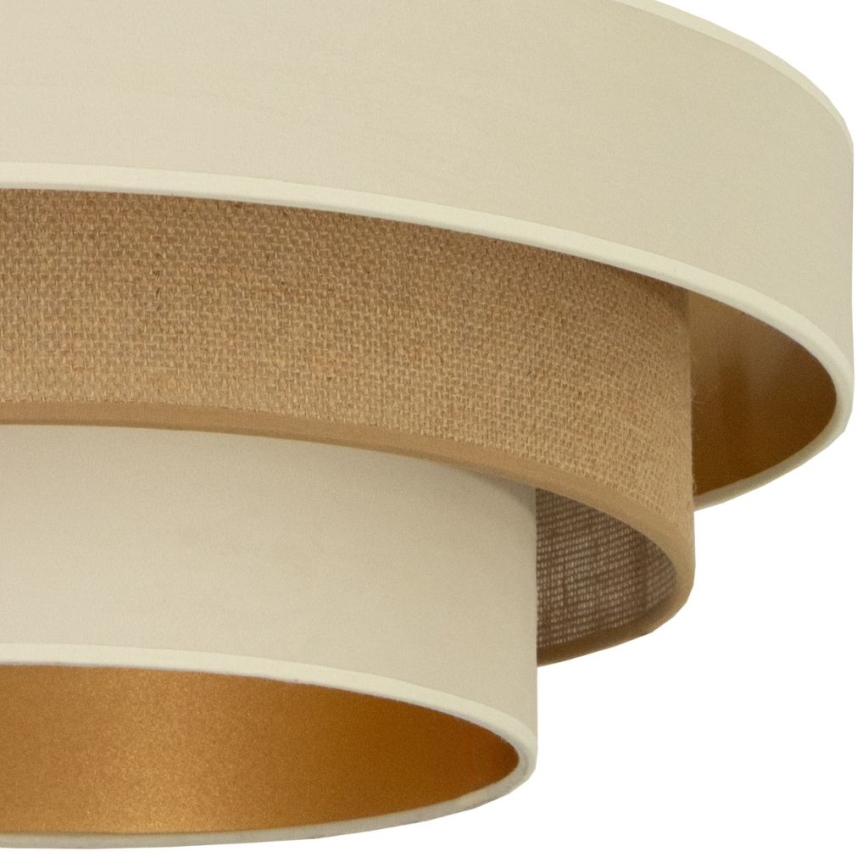 Plafonnier WENTA 1xE27/60W/230V Ø 50 cm beige/jute
