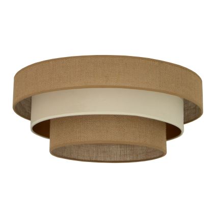 Plafonnier WENTA 1xE27/60W/230V Ø 50 cm jute/beige