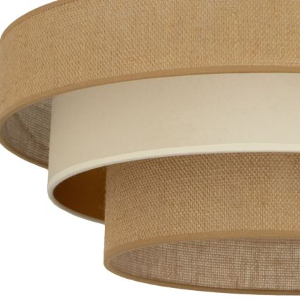 Plafonnier WENTA 1xE27/60W/230V Ø 50 cm jute/beige