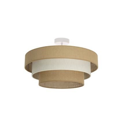 Plafonnier WENTA 1xE27/60W/230V Ø 50 cm, jute/crème