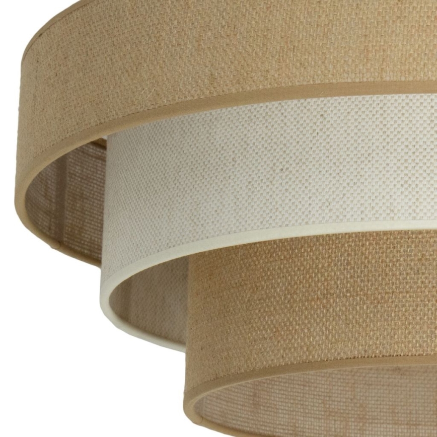 Plafonnier WENTA 1xE27/60W/230V Ø 50 cm, jute/crème