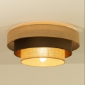 Plafonnier WENTA 1xE27/60W/230V Ø 50 cm jute/marron