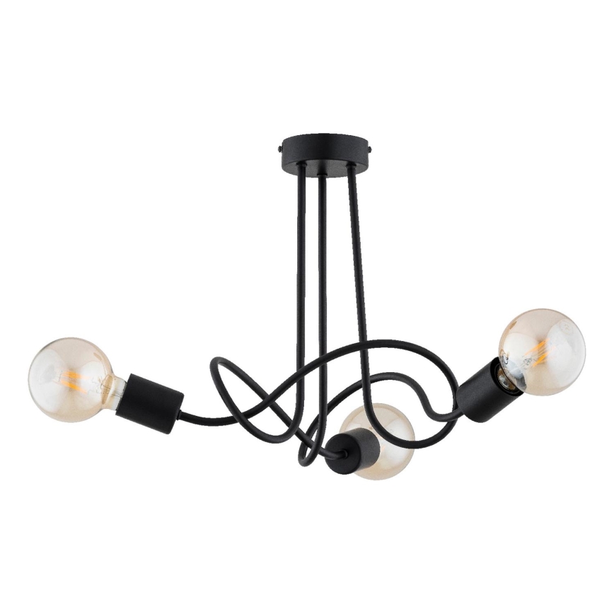 Plafonnier WINGO 3xE27/15W/230V noir