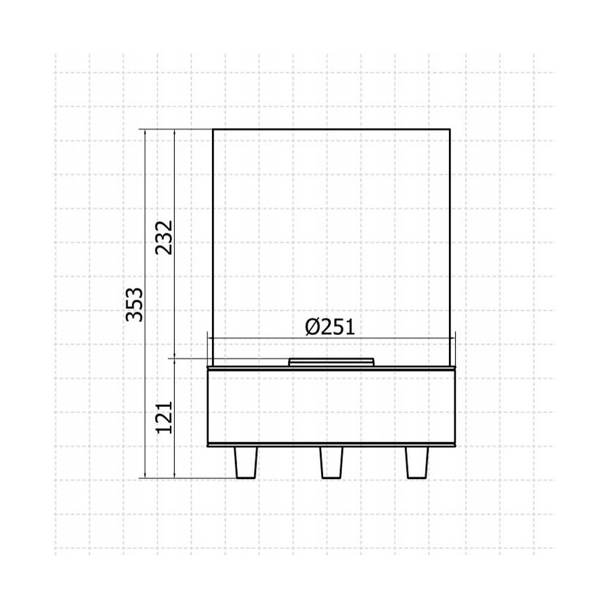 Planika - Cheminée BIO 36,3x25,1 cm 2,5kW noir