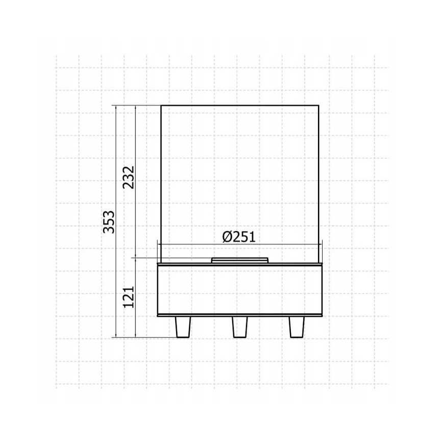 Planika - Caminetto BIO 36,3x25,1 cm 2,5kW beige