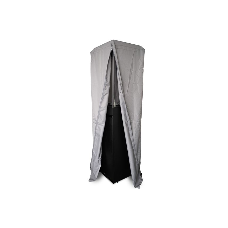 Planika - Cheminée à gaz d'extérieur 142x36 cm 8kW noir + housse de protection