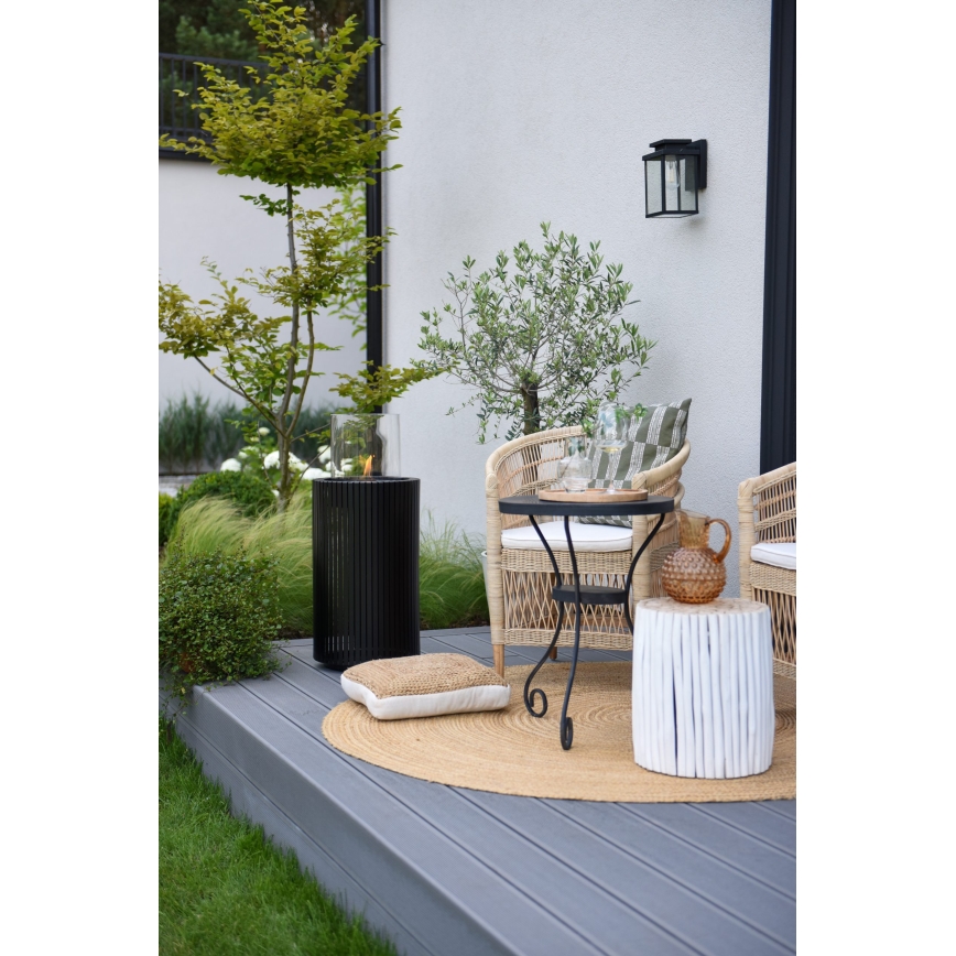 Planika - Cheminée BIO 87x37,6 cm 2,5kW noir + couverture de protection
