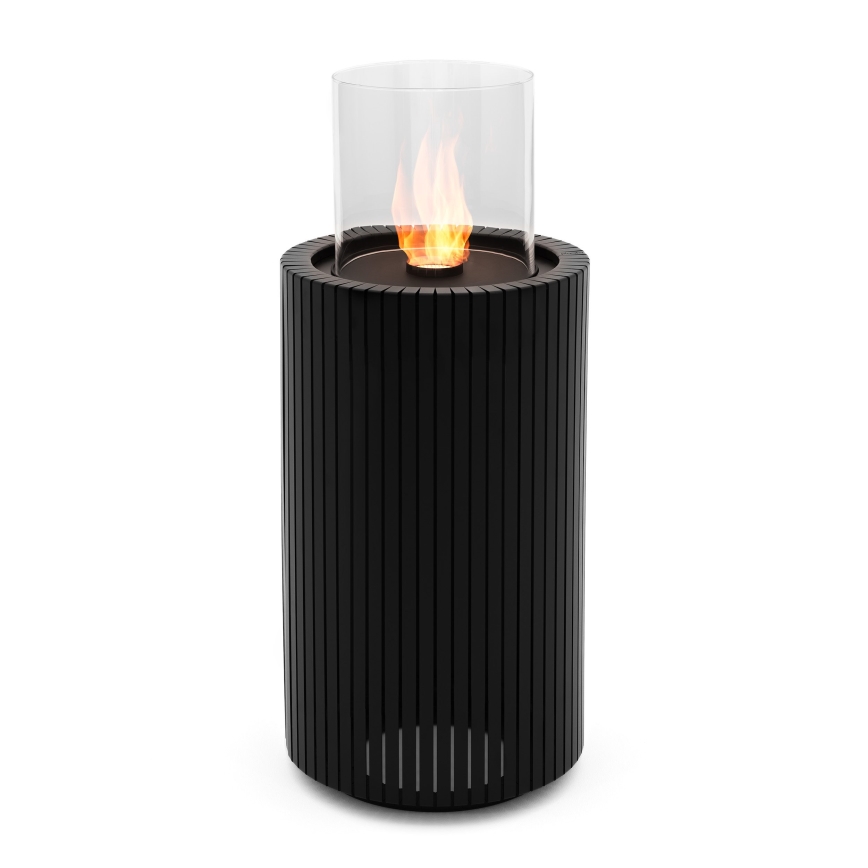 Planika - Cheminée BIO 87x37,6 cm 2,5kW noir + couverture de protection