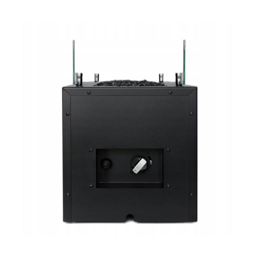 Planika - Outdoor-Gas-Kamin 41,4x69,8 cm 10kW schwarz + Schutzabdeckung