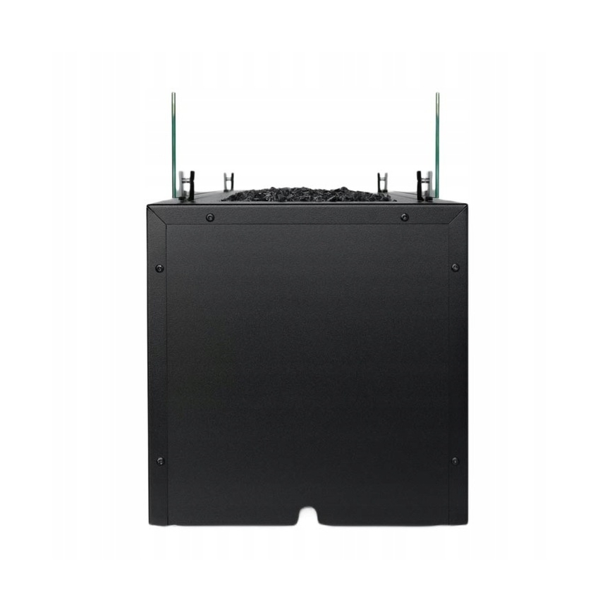 Planika - Outdoor-Gas-Kamin 41,4x69,8 cm 10kW schwarz + Schutzabdeckung
