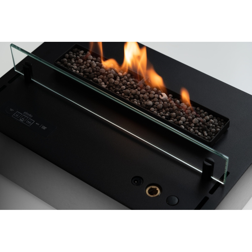 Planika - Einbau-Bioethanol-Kamin mit Fernbedienung 19,1x38 cm 2,5kW/230V schwarz