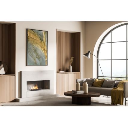 Planika - Camino a bioetanolo da incasso con telecomando 19,1x38 cm 2,5kW/230V nero