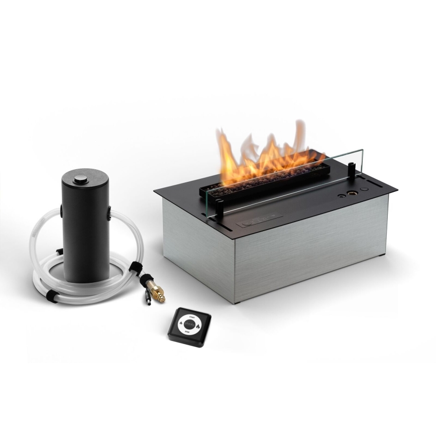 Planika - Camino a bioetanolo da incasso con telecomando 19,1x38 cm 2,5kW/230V nero