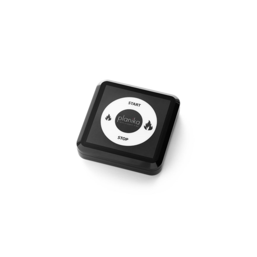 Planika - Cheminée BIO encastré avec télécommande 19,1x38 cm 2,5kW/230V noir