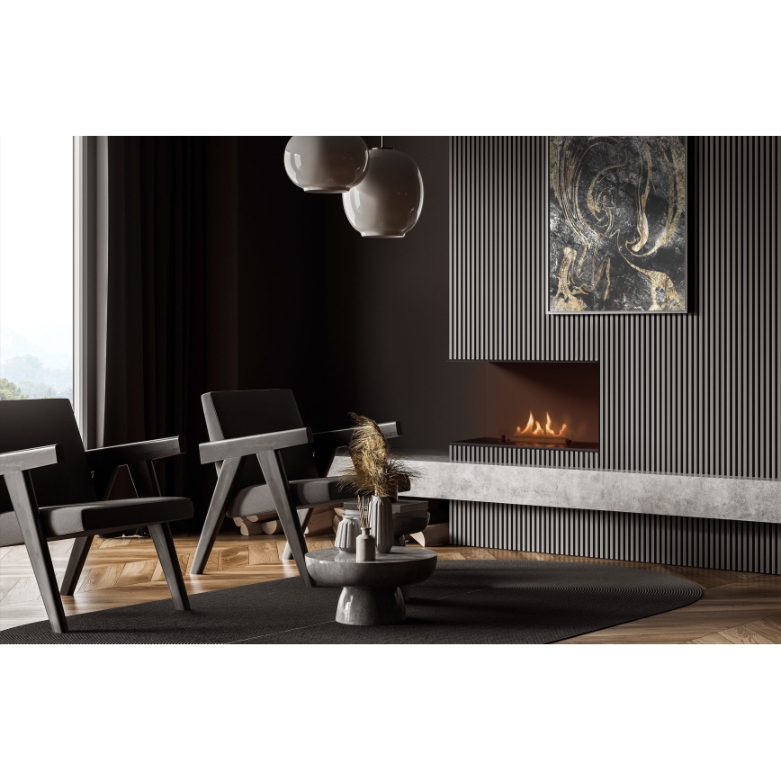Planika Senso Fireplace BEV- Cheminée encastrée SENSO BIO 56,2x75 cm 2,5kW+ télécommande