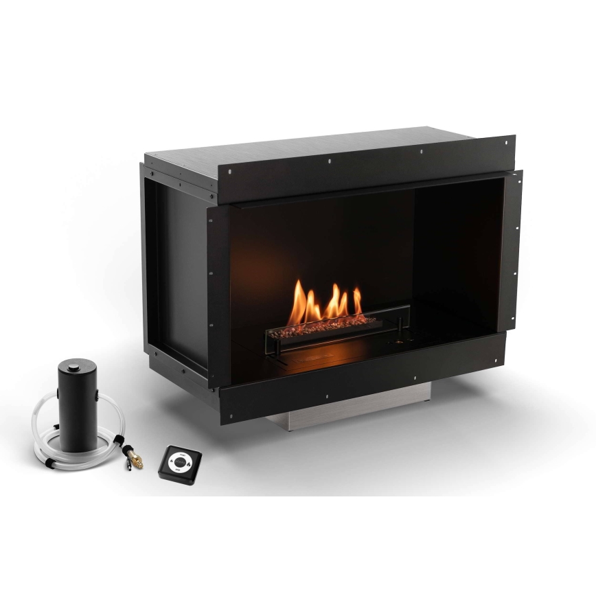Planika Senso Fireplace BEV- Cheminée encastrée SENSO BIO 56,2x75 cm 2,5kW+ télécommande