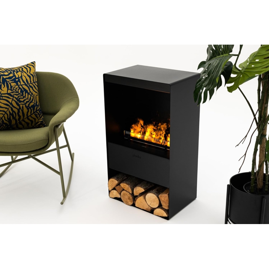 Planika - Cheminée à vapeur d'eau avec télécommande 83x48 cm 125W/230V noir