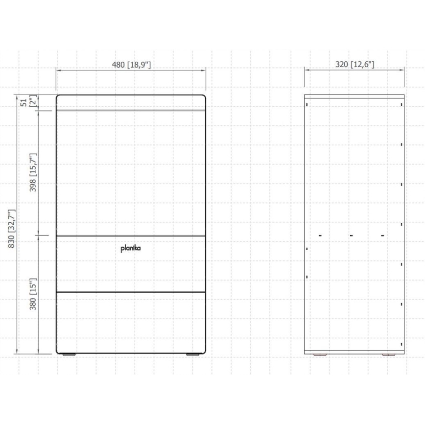 Planika - Wasserdampf-Kamin mit Fernbedienung 83x48 cm 125W/230V schwarz
