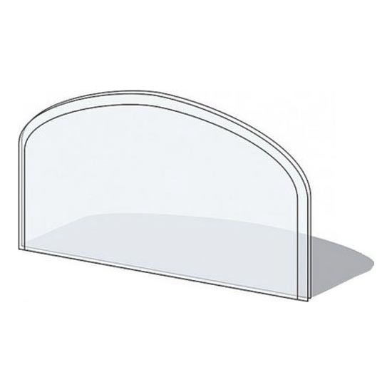 Plaque de verre pour dessous de cheminée 1000x550x6 mm demi-arche