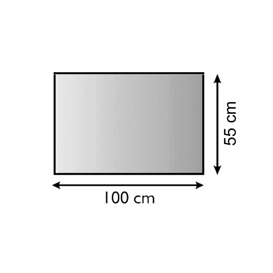 Plaque de verre pour dessous de cheminée 1000x550x6 mm rectangle