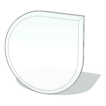 Plaque de verre pour dessous de cheminée 1100x1100x6 mm larme
