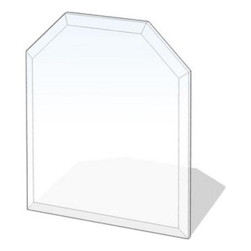 Plaque de verre pour dessous de cheminée 1200x1000x8 mm