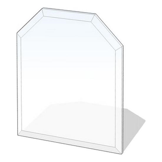 Plaque de verre pour dessous de cheminée 1200x1000x8 mm